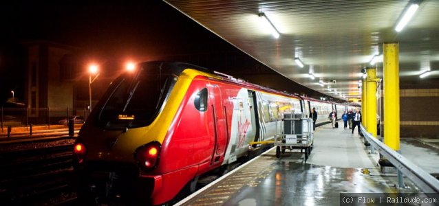 A Virgin Trains Super Voyager at the platform