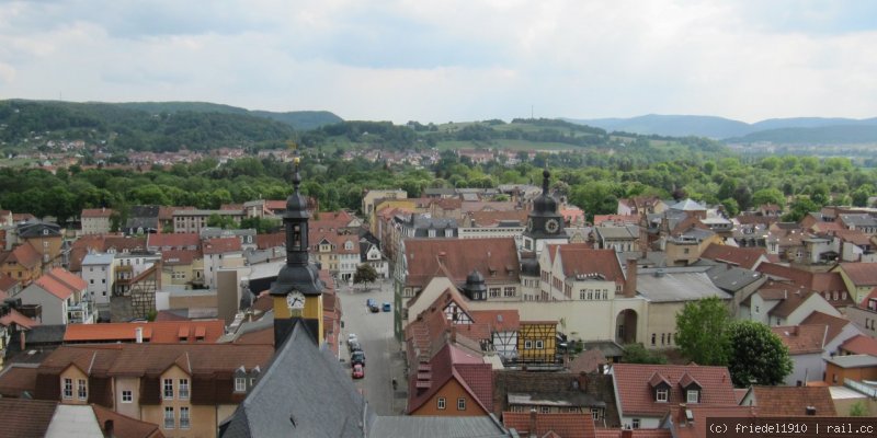 Blick über Rudolstadt von der Heidecksburg aus