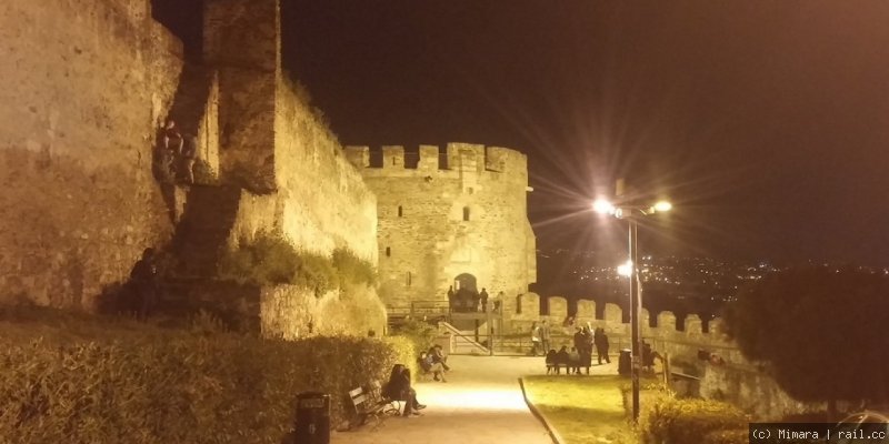 Citywalls high above Thessaloniki