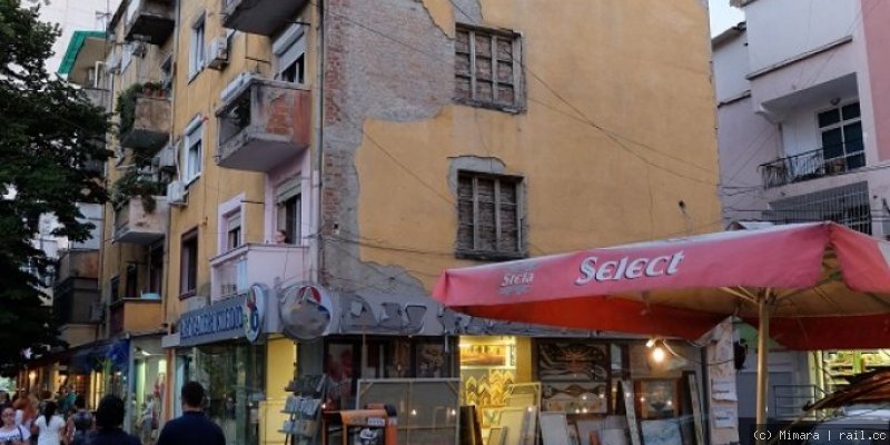 Street scene in Tirana